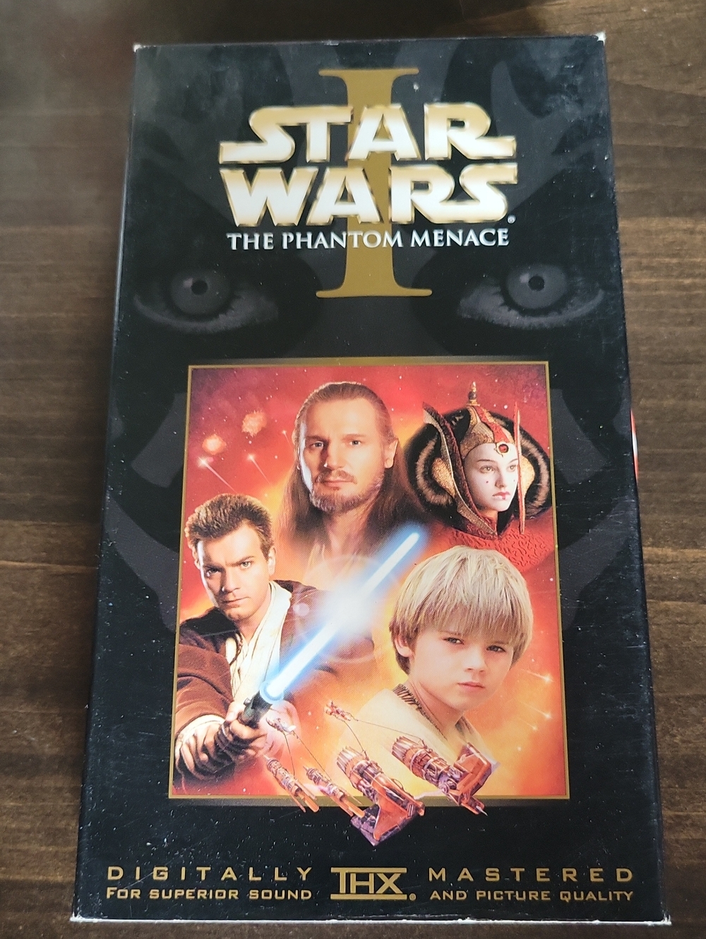 Star Wars The Phantom Menace VHS — Black & Gold Packaging with Color Artwork